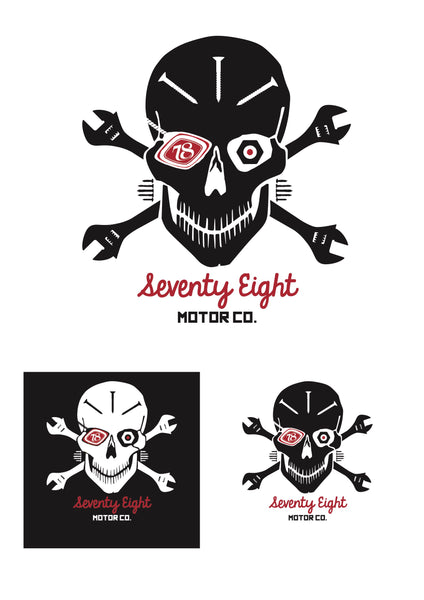 Bionic x 78 Skull - Black with white print