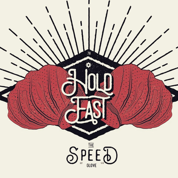 Cool artwork featuring a red leather motorcycle glove called 'Speed' by 78 Motor Co